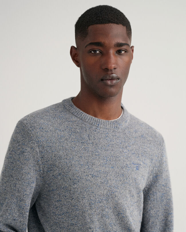 Maglia girocollo m&eacute;lange Neps