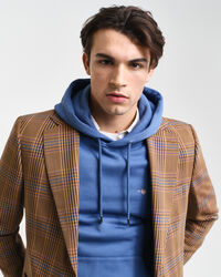 Blazer in lana a quadri relaxed fit