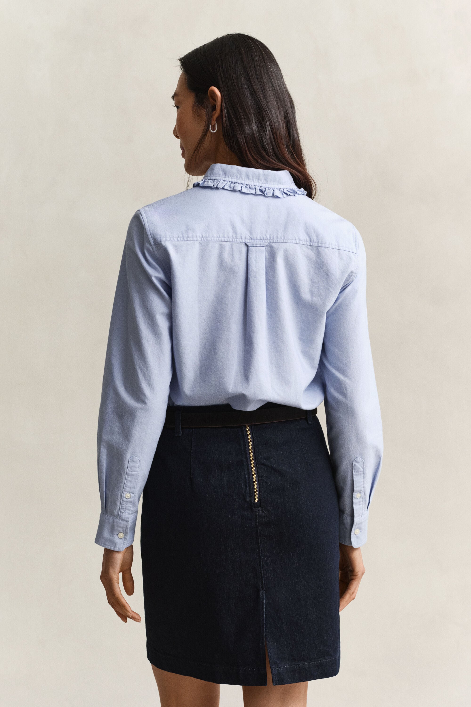 Camicia Oxford classica con volant