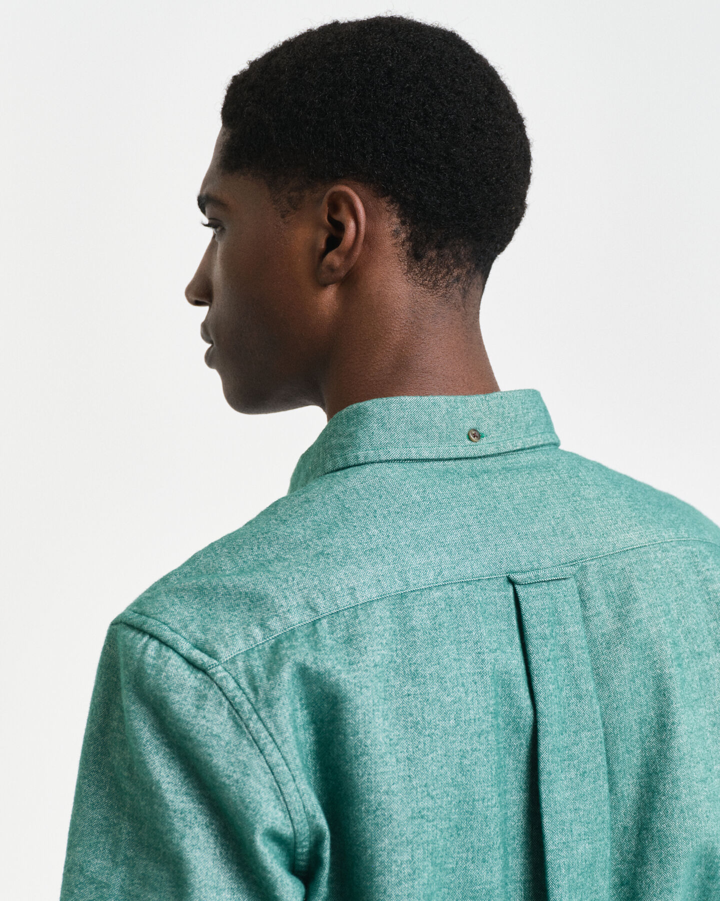 Camicia in flanella con motivo a spina di pesce regular fit