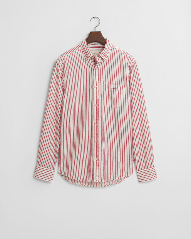 Camicia a righe testurizzata regular fit