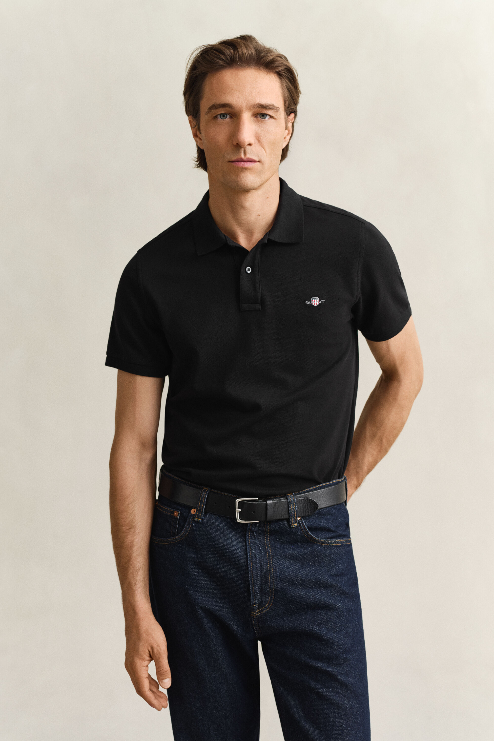 Polo Shield in piqué regular fit