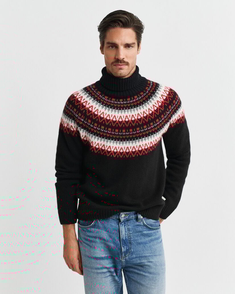 Maglia a collo alto Fair Isle