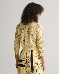 Camicia in voile di cotone Line Drawing regular fit