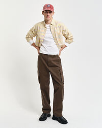 Pantaloni cargo in twill di cotone regular fit