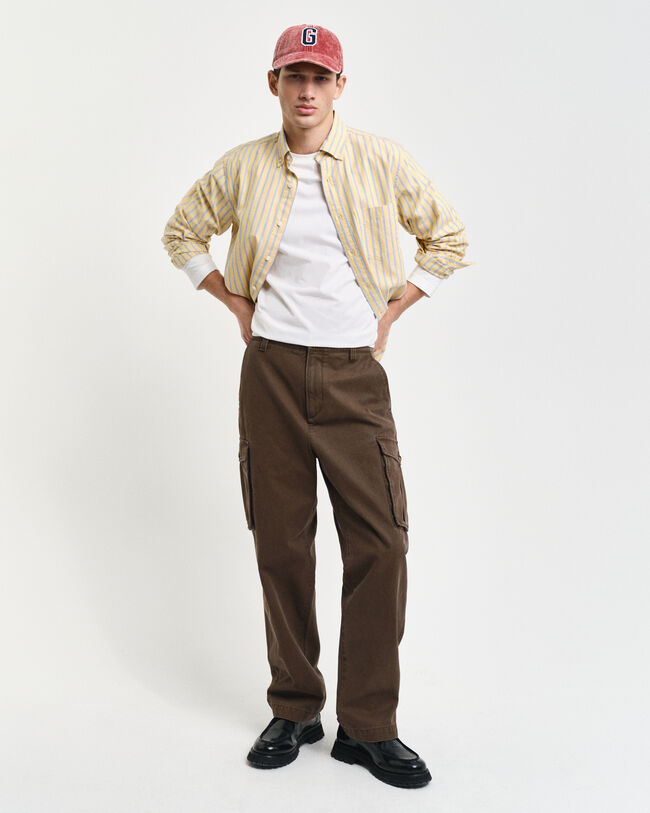 Pantaloni cargo in twill di cotone regular fit
