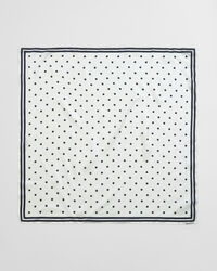Foulard di seta con stampa a pois