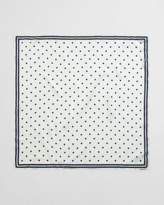 Foulard di seta con stampa a pois