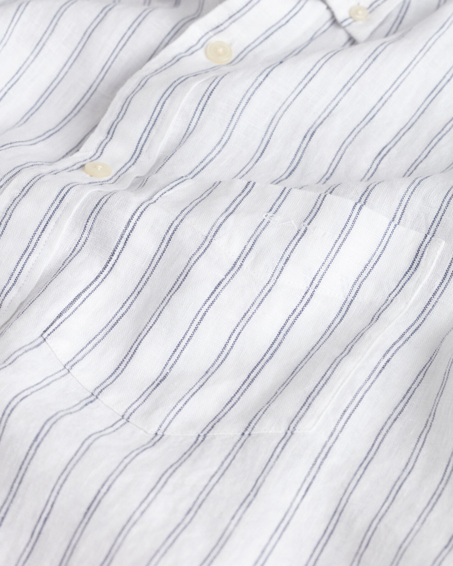 Camicia di lino a righe regular fit