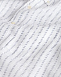 Camicia di lino a righe regular fit