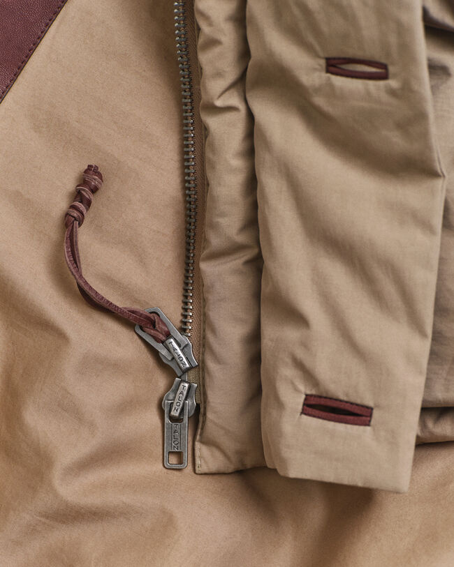 Parka in piumino d'oca in cotone