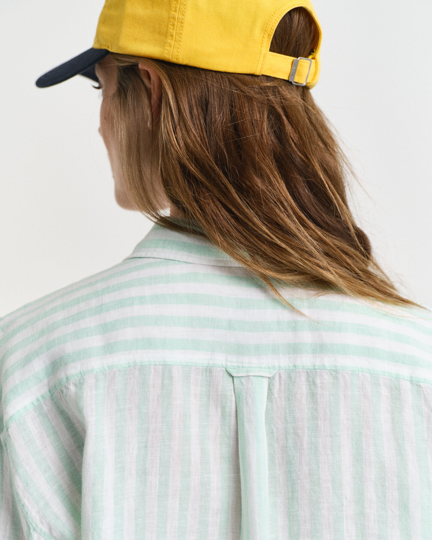 Camicia di lino a righe relaxed fit