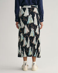 Gonna plissettata con stampa Sailing