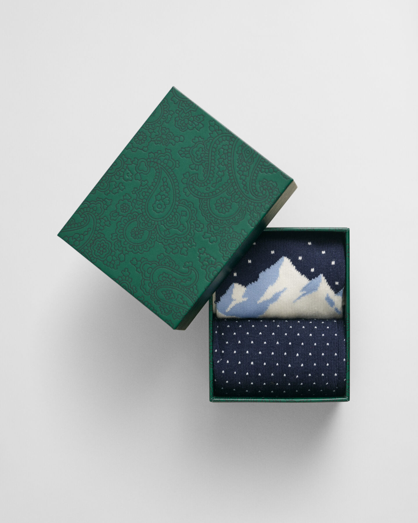 Confezione regalo da 2 paia di calzini con motivo a tema sci