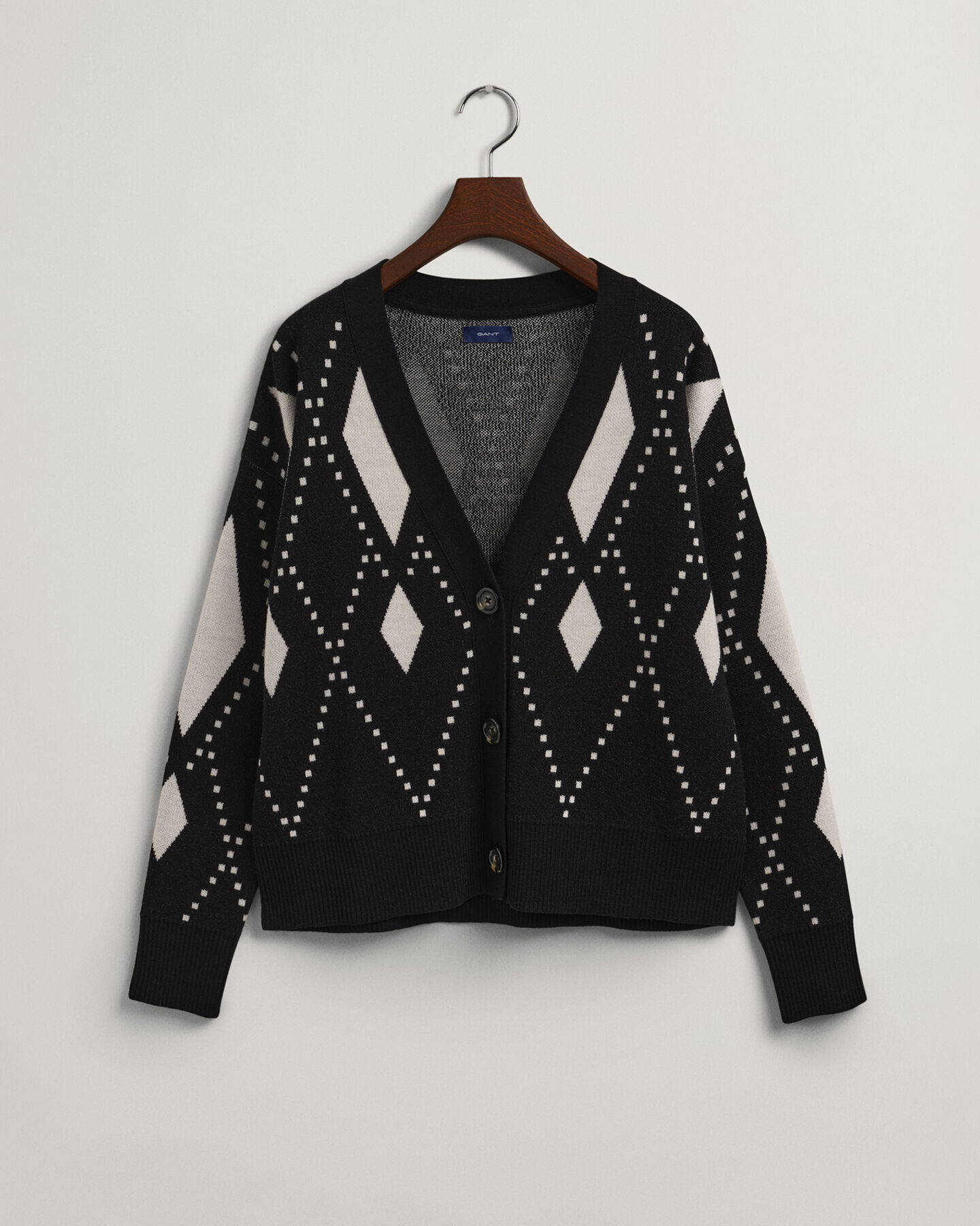 Cardigan Argyle con scollo a V