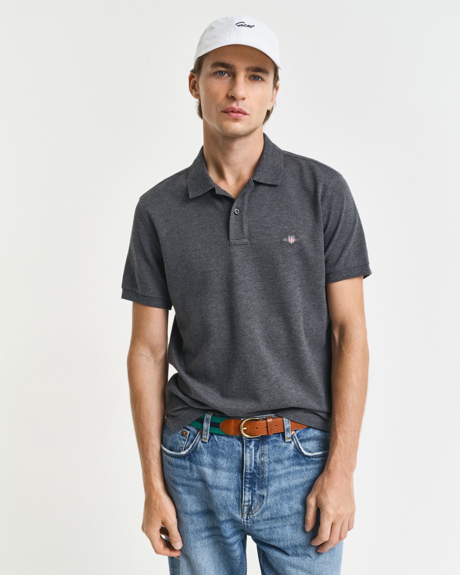 Polo Shield in piqué slim fit