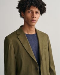 Blazer da abito in misto lino-cotone