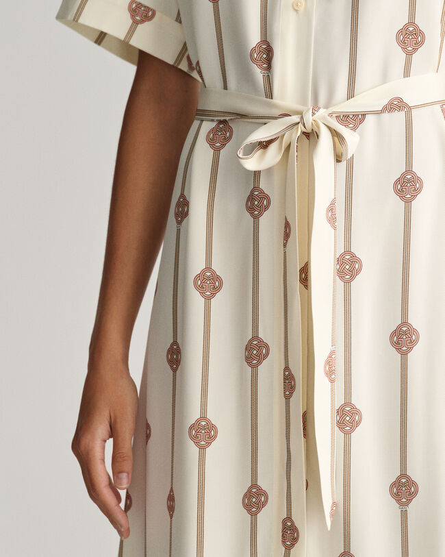 Abito chemisier a maniche corte con stampa