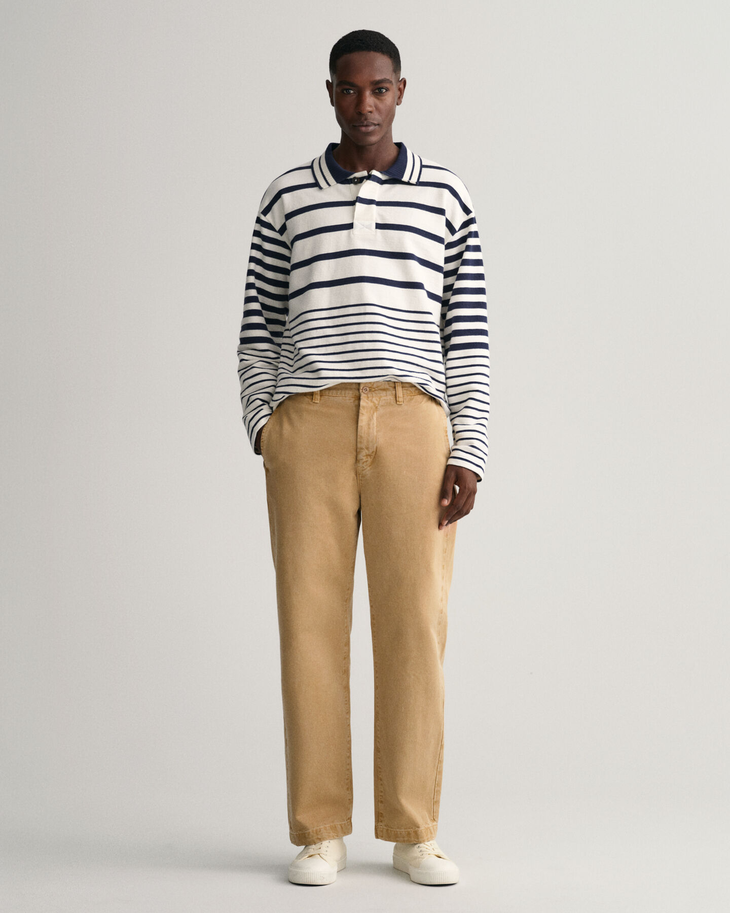 Pantaloni chino in twill straight fit