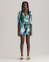 Tuta playsuit corta con motivo cachemire