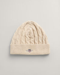 Berretto in maglia di cotone a trecce Shield Baby