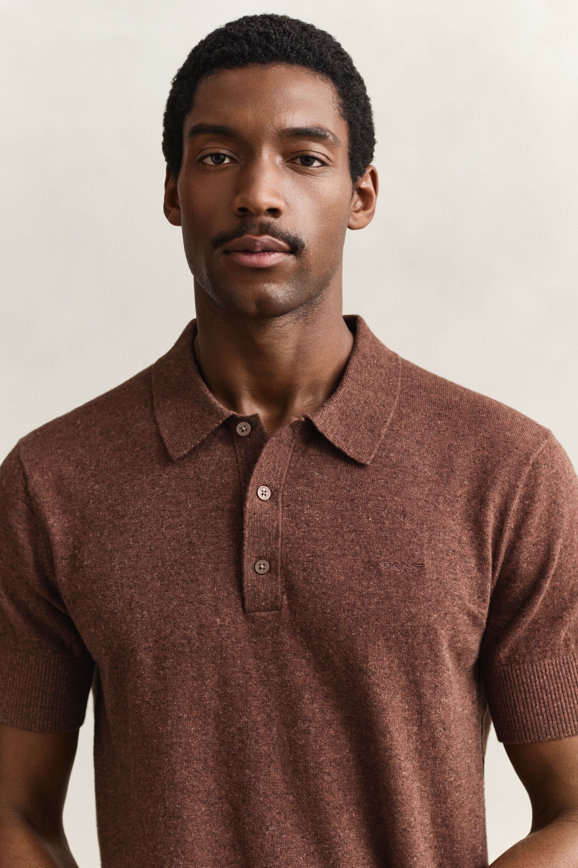 Polo a maniche corte in misto cotone fiammato