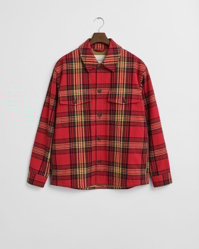 Camicia giacca imbottita a quadri relaxed fit