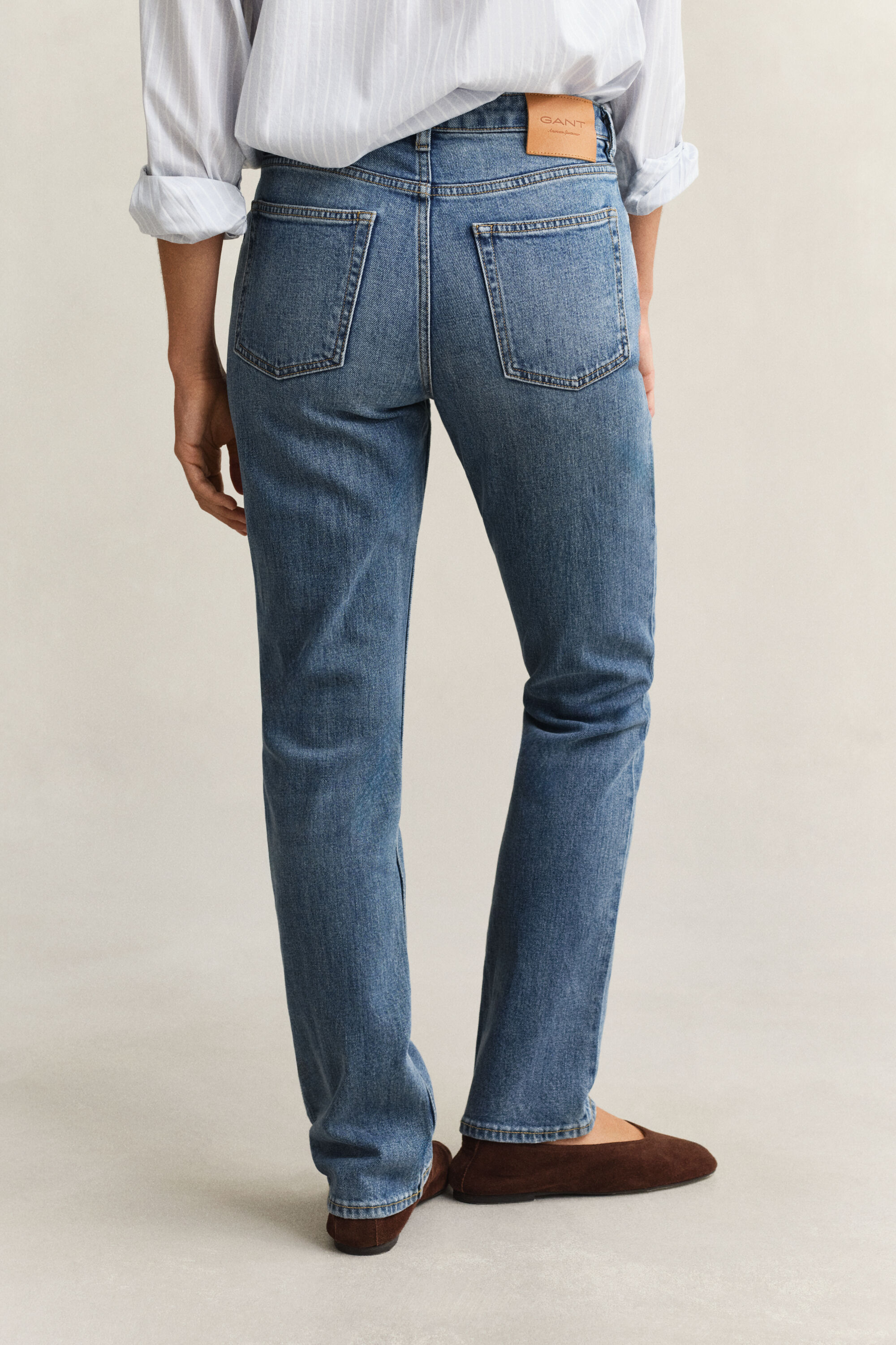 Jeans elasticizzati con gamba dritta