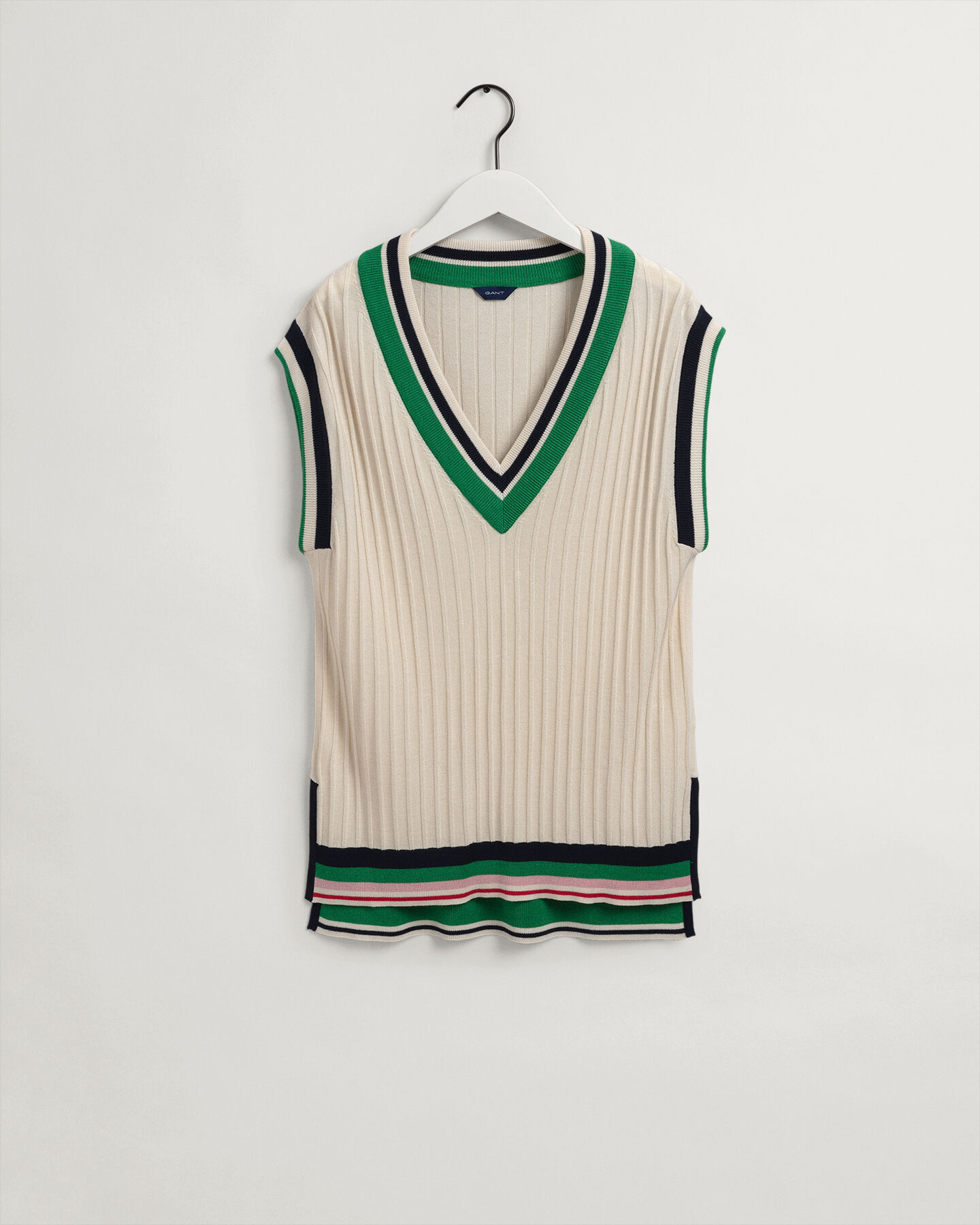 Gilet a coste e righe