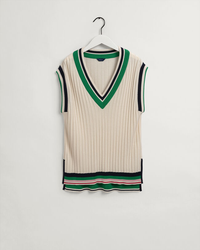 Gilet a coste e righe