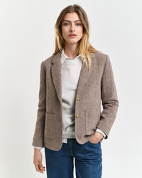 Blazer con motivo a spina di pesce regular fit