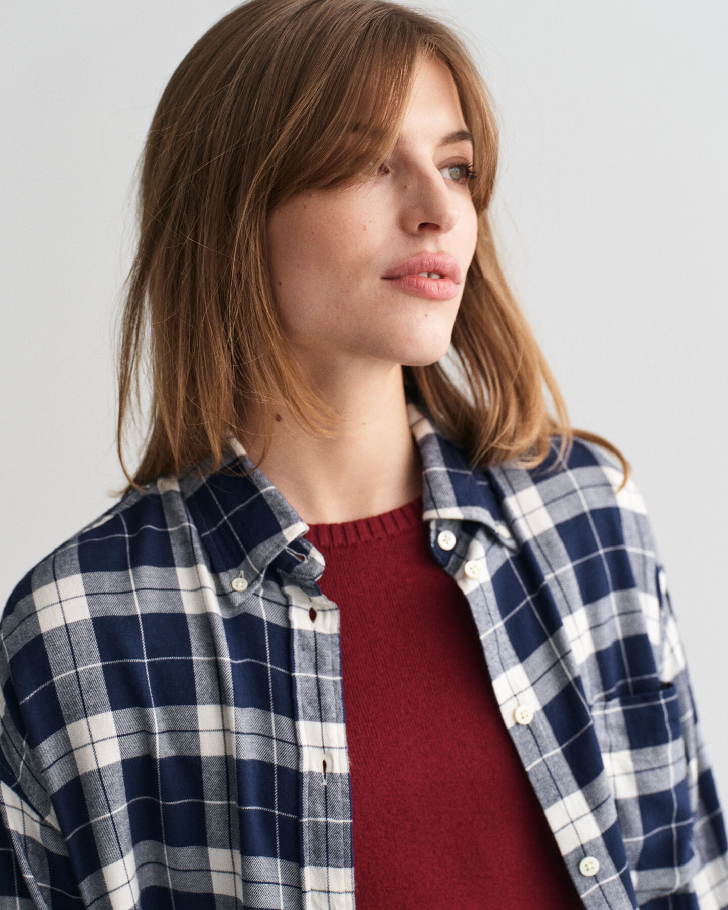 Camicia a quadri in flanella oversize