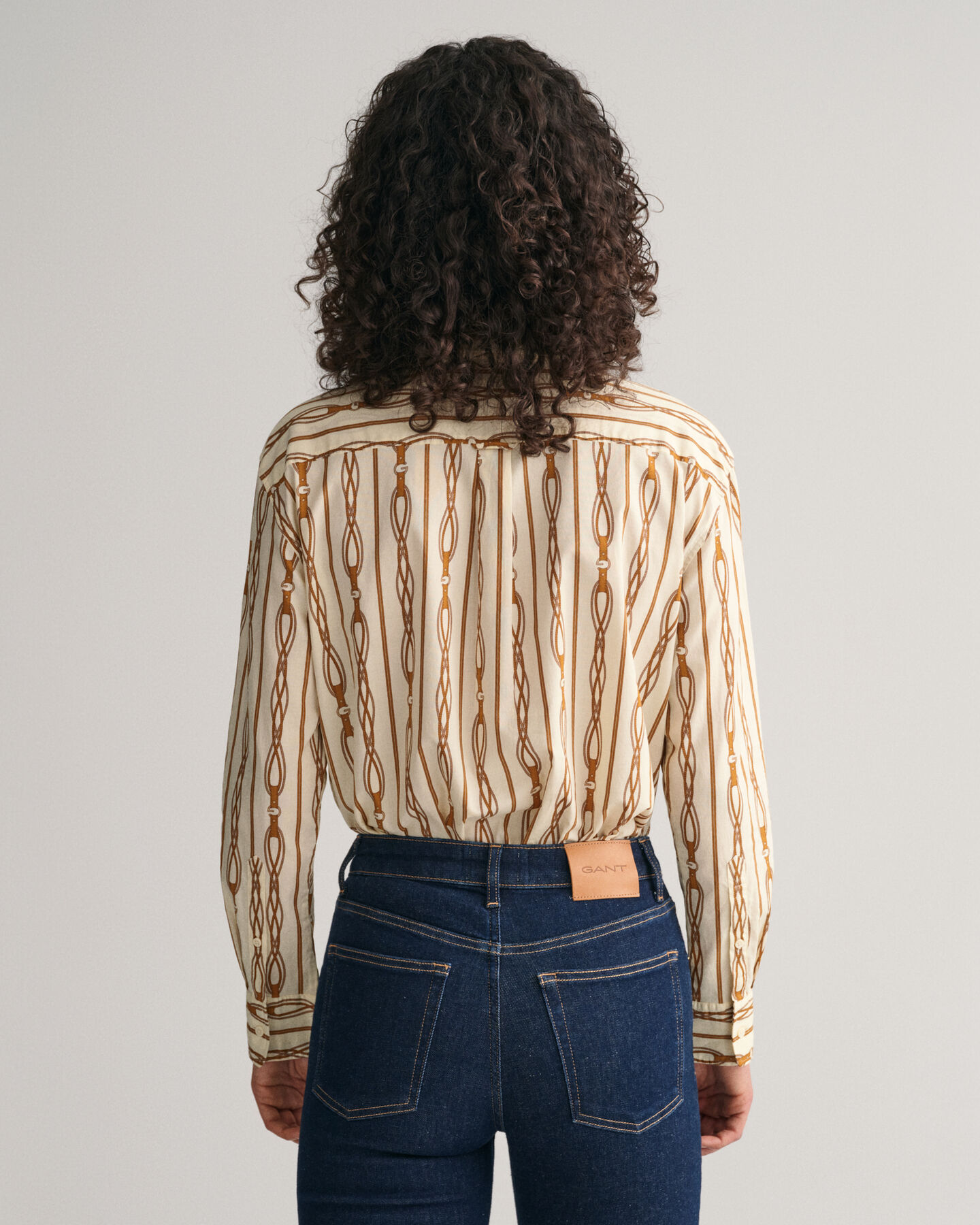 Camicia in voile di cotone Rope a righe relaxed fit