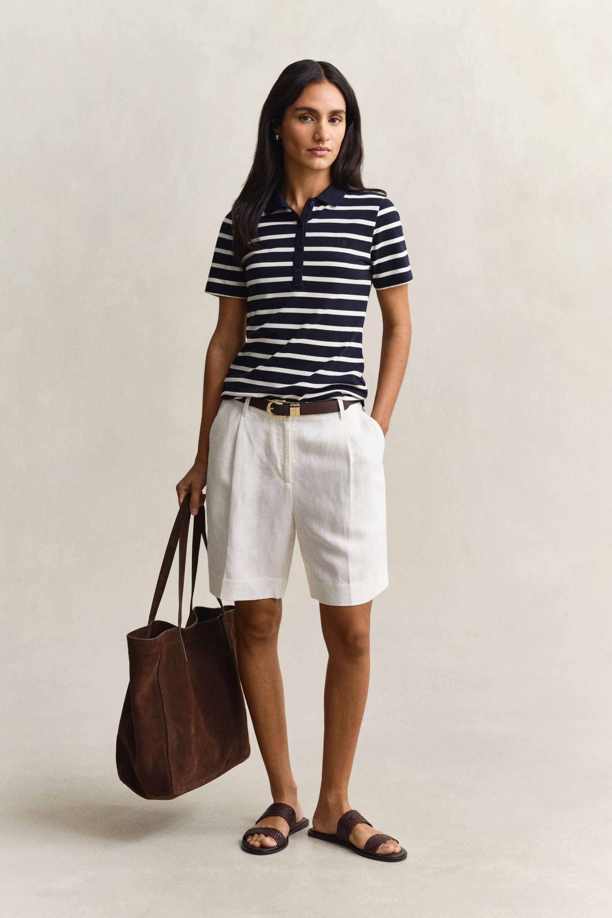 Polo a righe in piqué