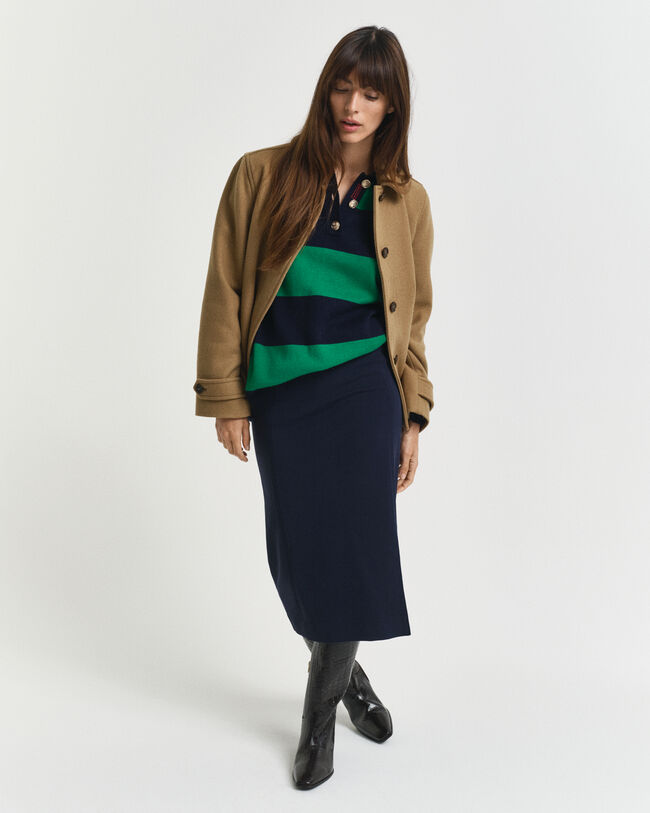 Gonna longuette in jersey