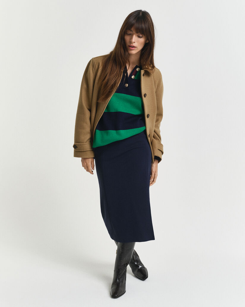 Gonna longuette in jersey