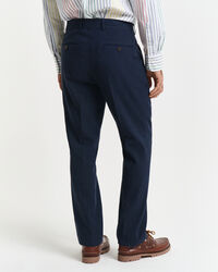 Pantaloni da abito in misto lino-cotone slim fit