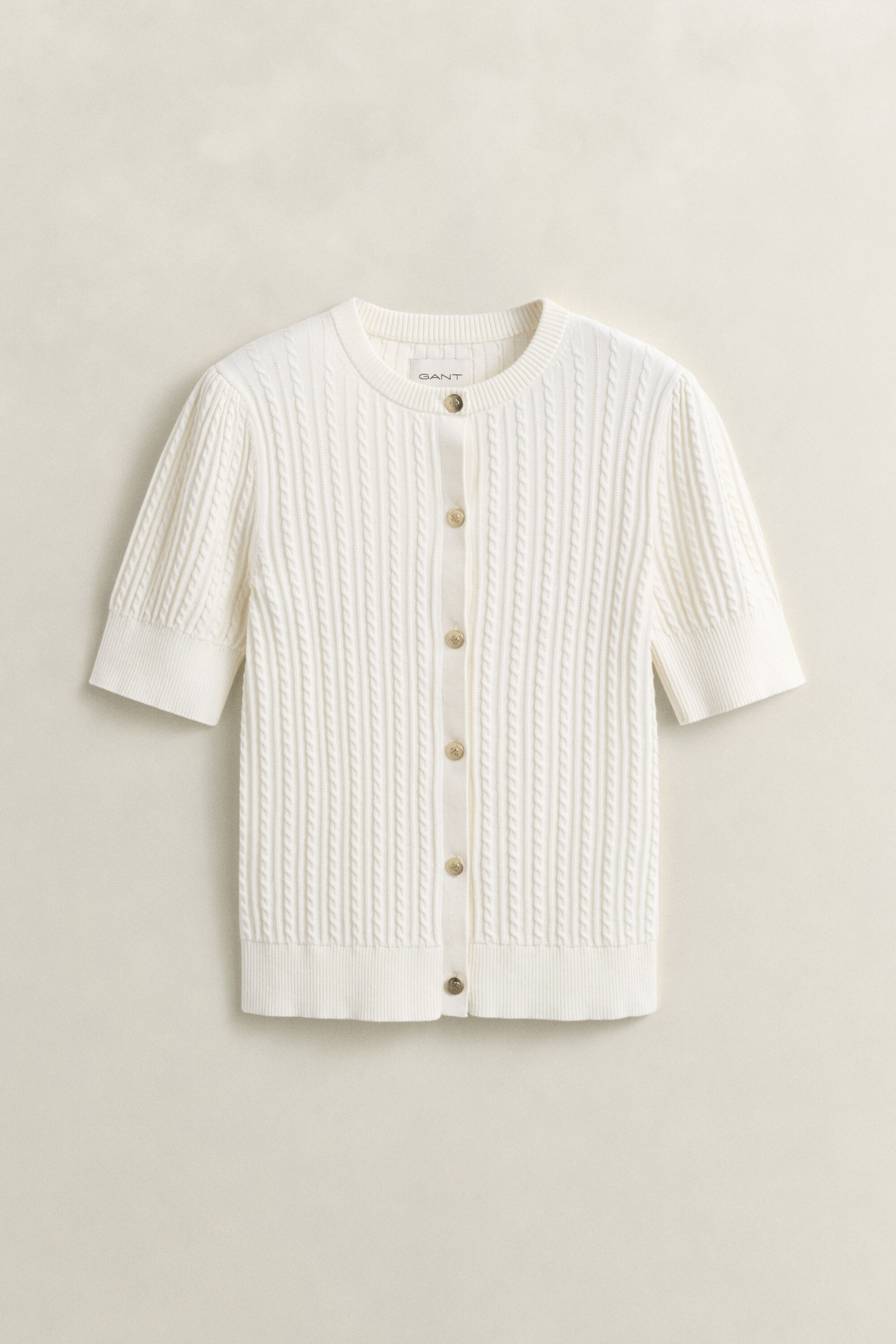 Cardigan in maglia di cotone a trecce