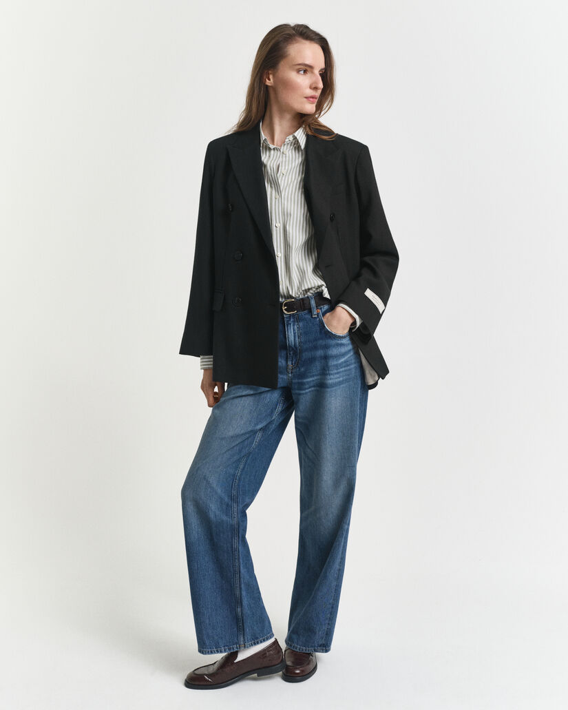 Camicia classica in popeline a righe regular fit