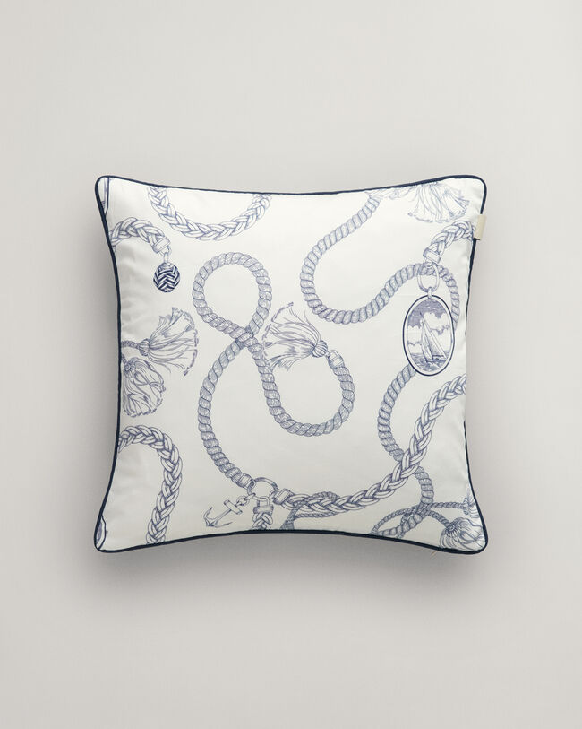 Copricuscino in raso con stampa Sailing