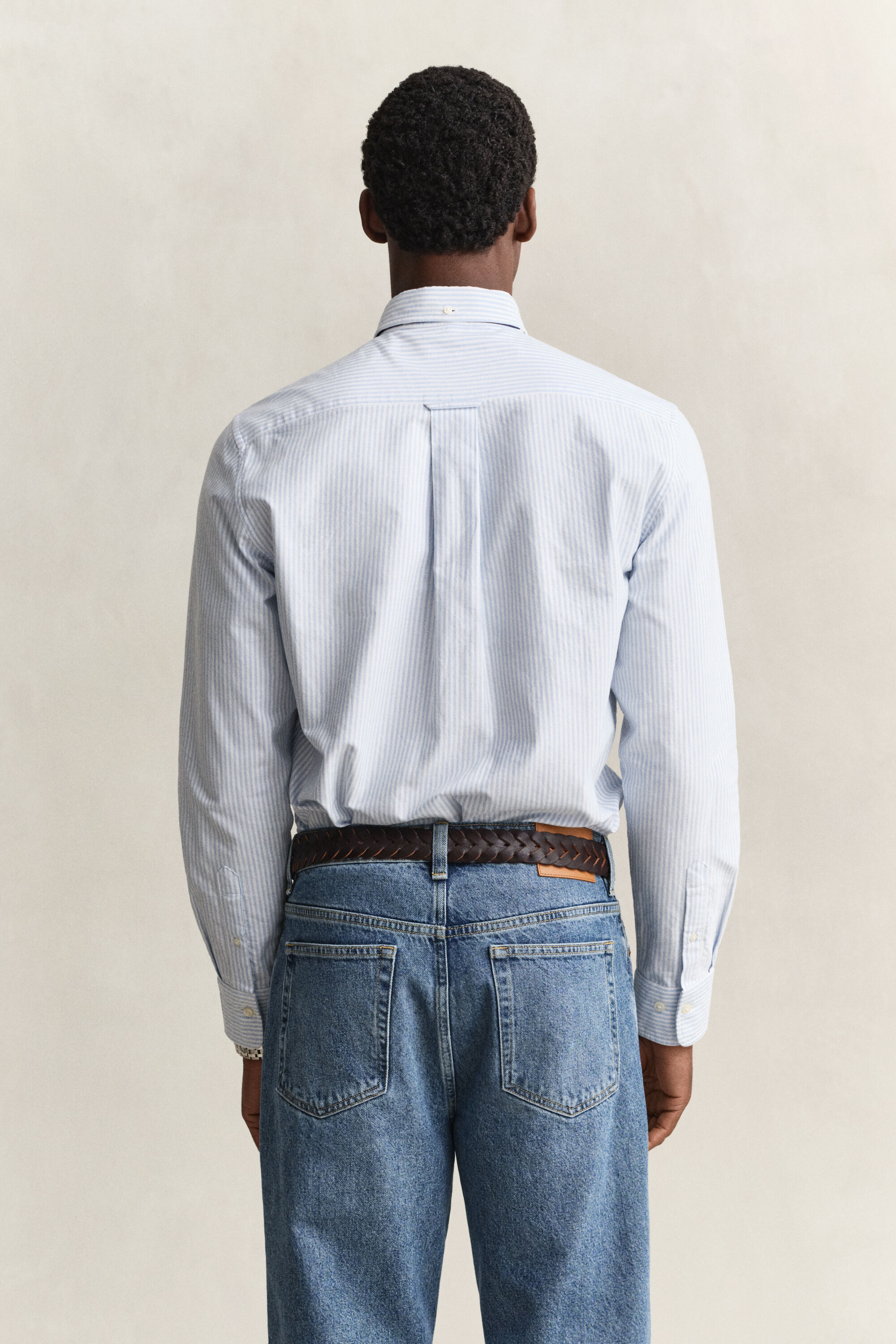 Camicia Oxford classica a righe Banker