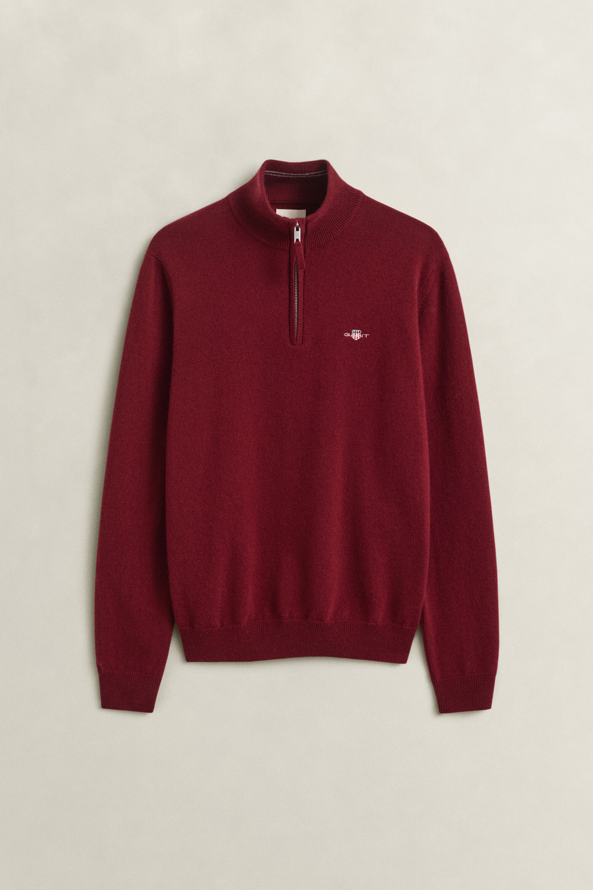 Maglia in lana d’agnello con zip corta
