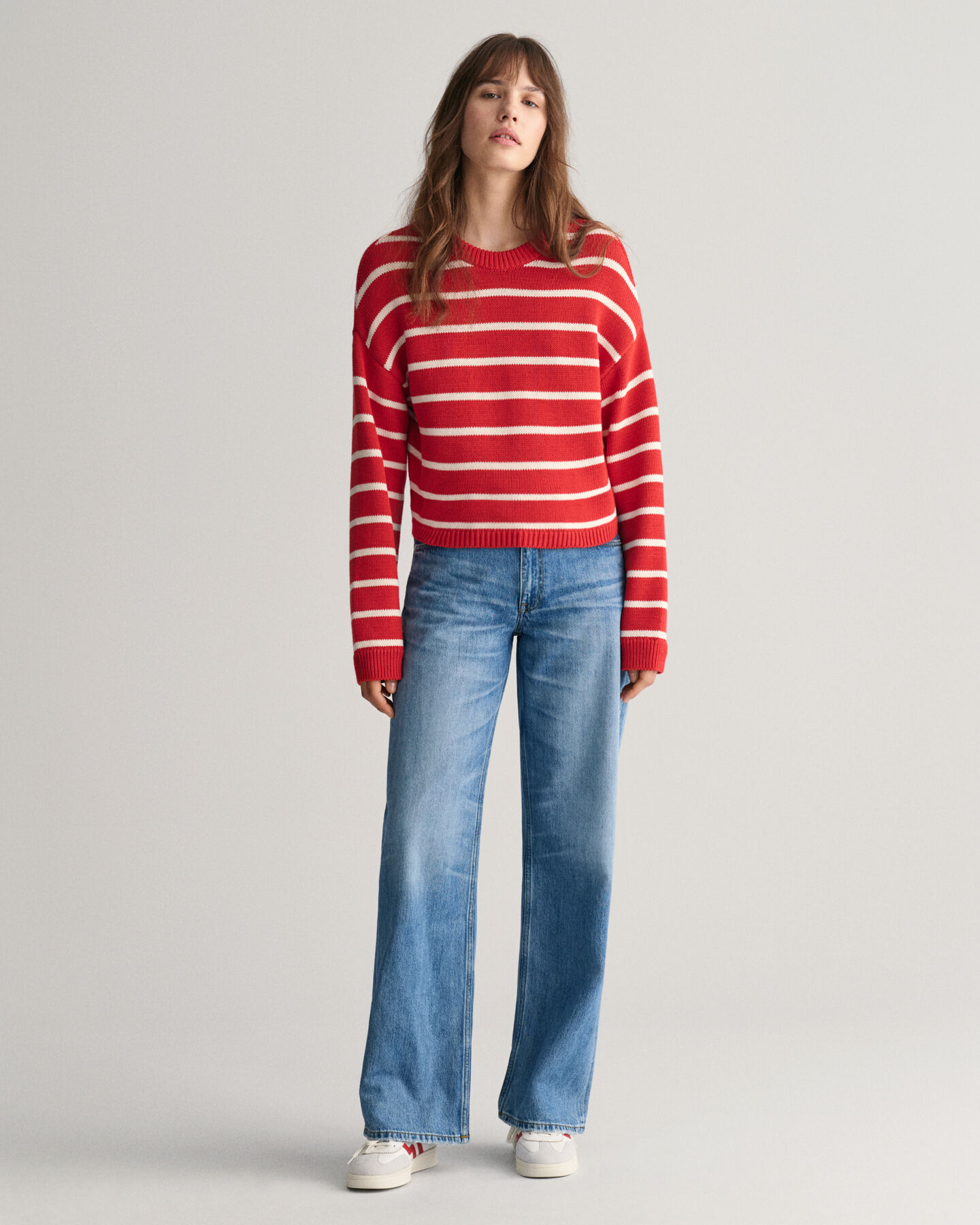 Maglia girocollo a righe