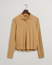 Polo Detail Collar in piqu&eacute; a maniche lunghe