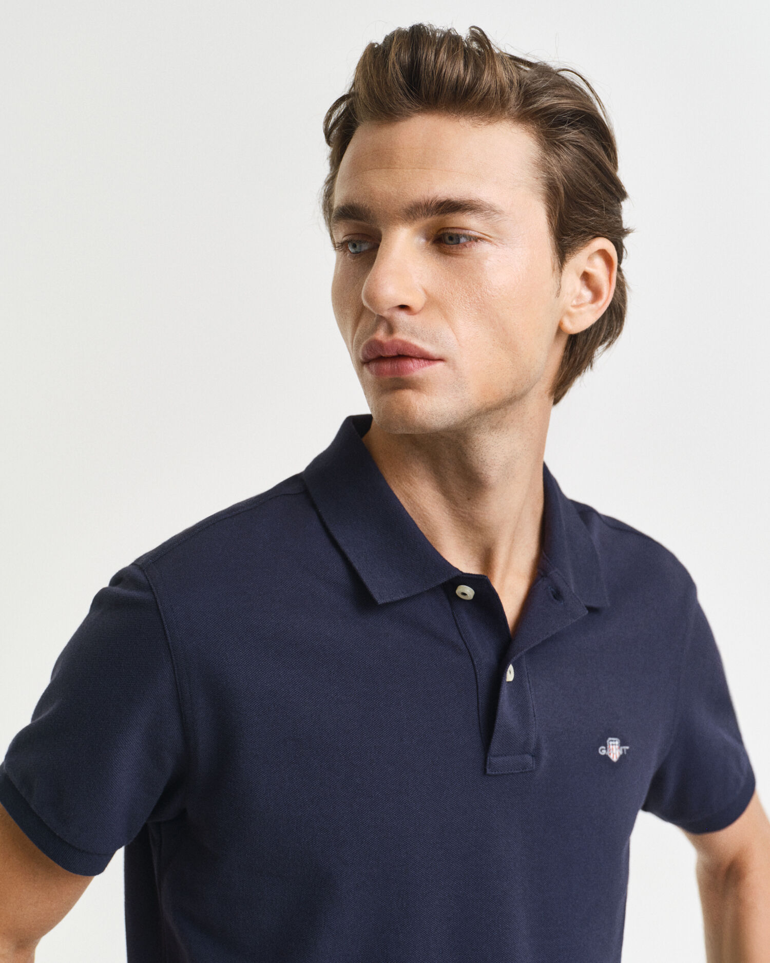 Polo Shield in piqué slim fit