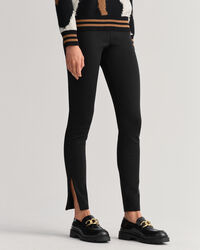 Leggings in jersey con zip laterale