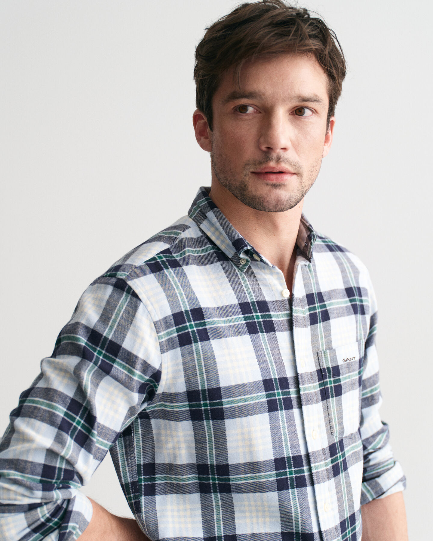 Camicia in flanella a scacchi regular fit