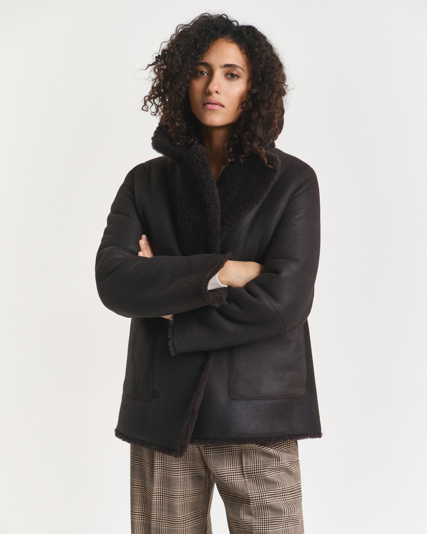Cappotto in shearling double-face