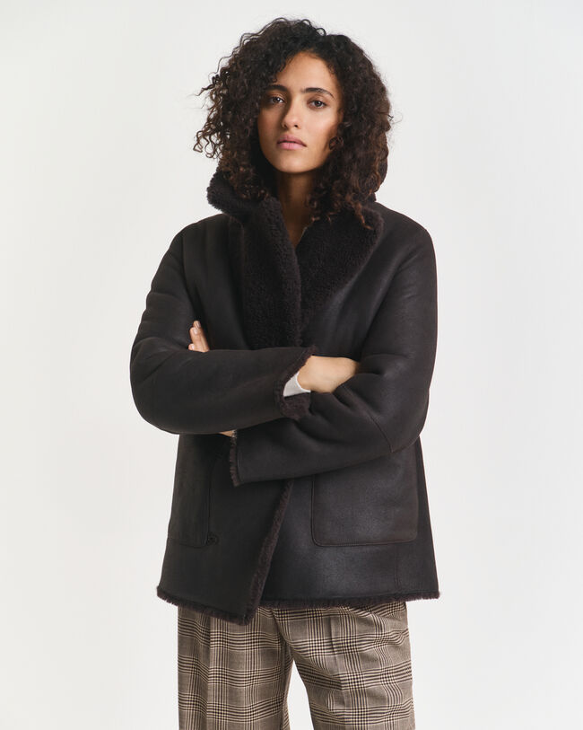 Cappotto in shearling double-face
