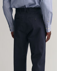 Pantaloni chino plissettato in twill slim fit